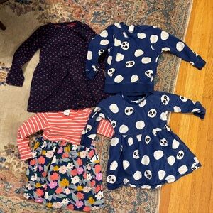 (4) Hanna and Primary Dresses/Sweatshirt Bundle